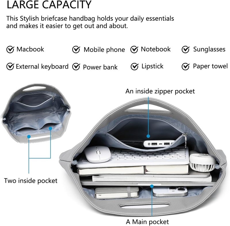 YONBEN Official Document Computer Bag Stylishly Sleek with Multiple Compartments and Easy to Carry Design - Image 5